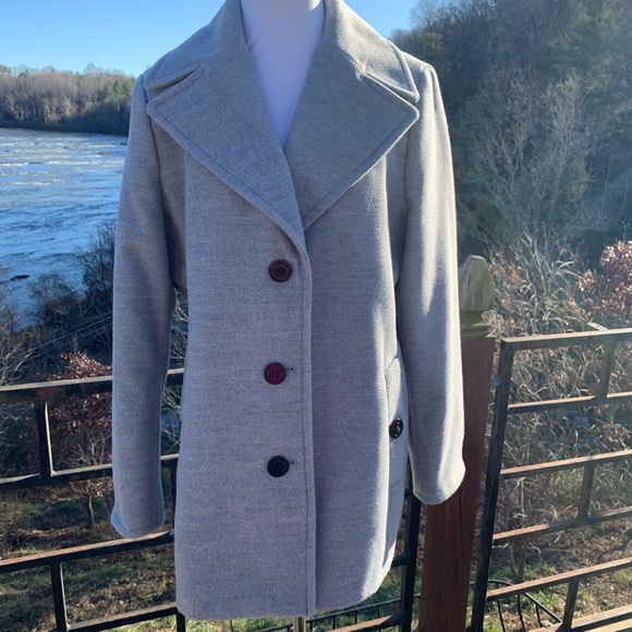 Calvin Klein 3 button coat light grey single breasted large 14 - Picture 16 of 16